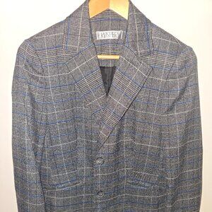 Kasper, Women’s Size 8, Multi Gray Blue Plaid, Blazer Jacket Lined
